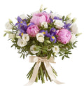 Bouquet of Peonies with Iris and Lisianthus