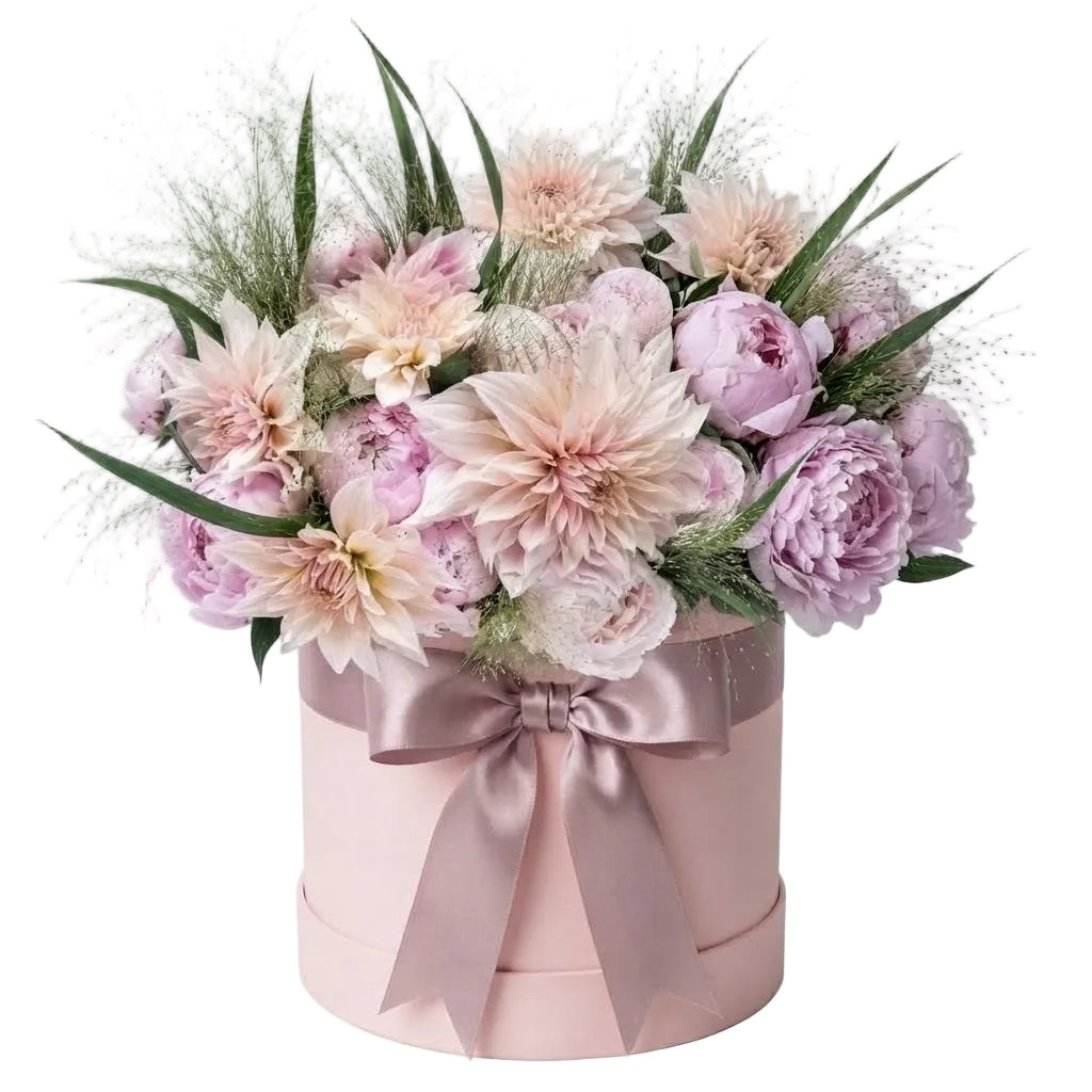 Champagne Blush – Dahlia & Peony Flower Box