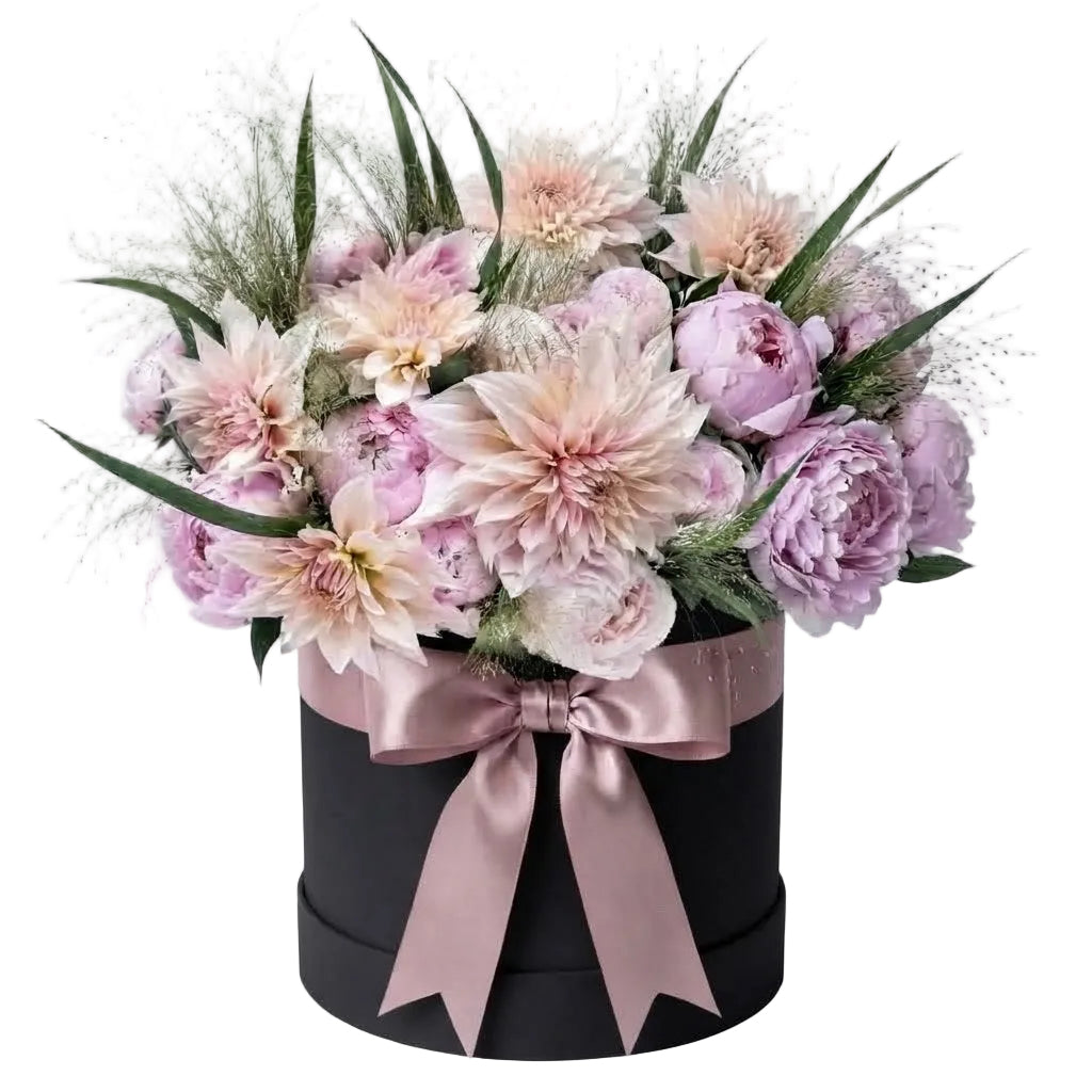Champagne Blush – Dahlia & Peony Flower Box