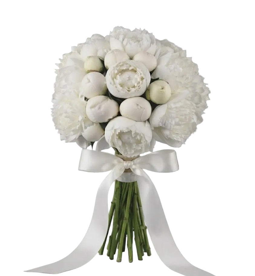 Classic White Peonies Bouquet