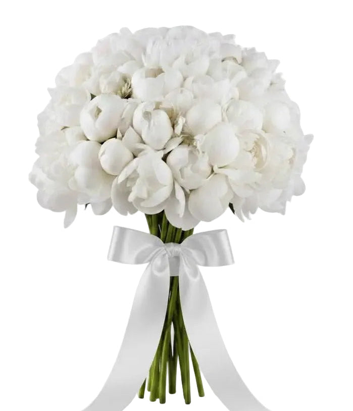 Classic White Peonies Bouquet