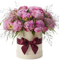 Dark Pink Peonies with Panicum Grass Box