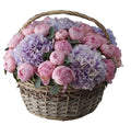 Gorgeous Basket of Peonies and Hydrangea