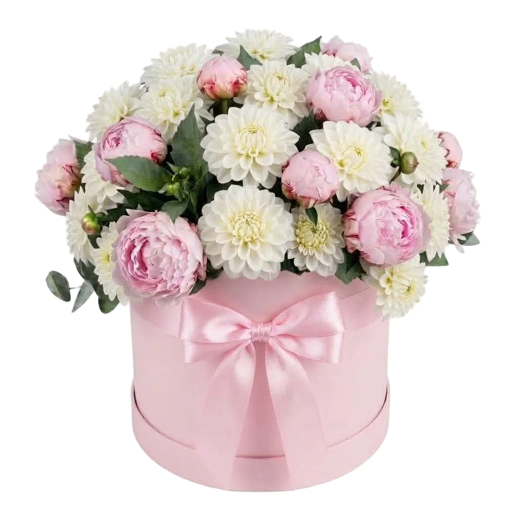 Gorgeous Box of Dahlia & Pink Peony