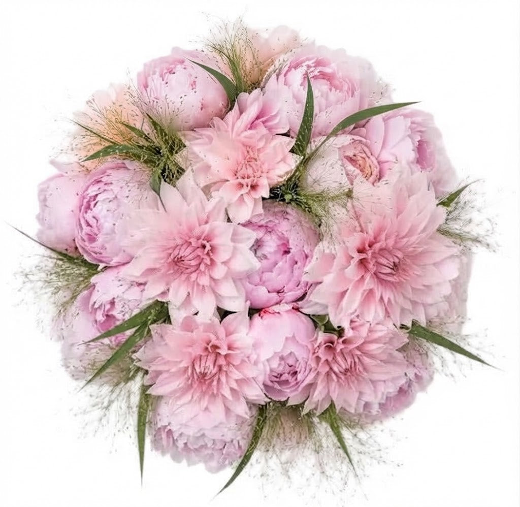 Luxury Blush Blooms – Dahlia & Peonies Bouquet