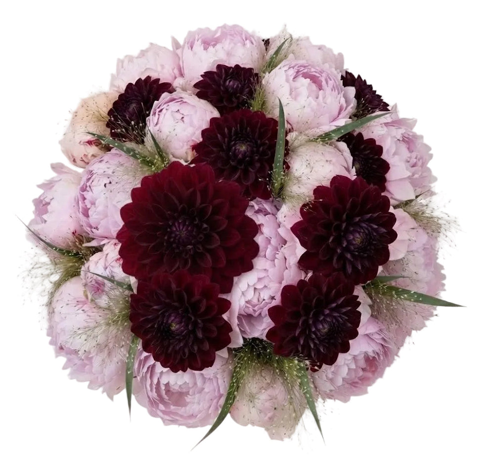 Luxury Blush Blooms – Dahlia & Peonies Bouquet