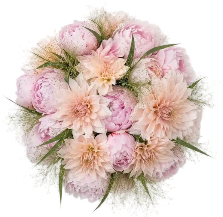 Luxury Blush Blooms – Dahlia & Peonies Bouquet