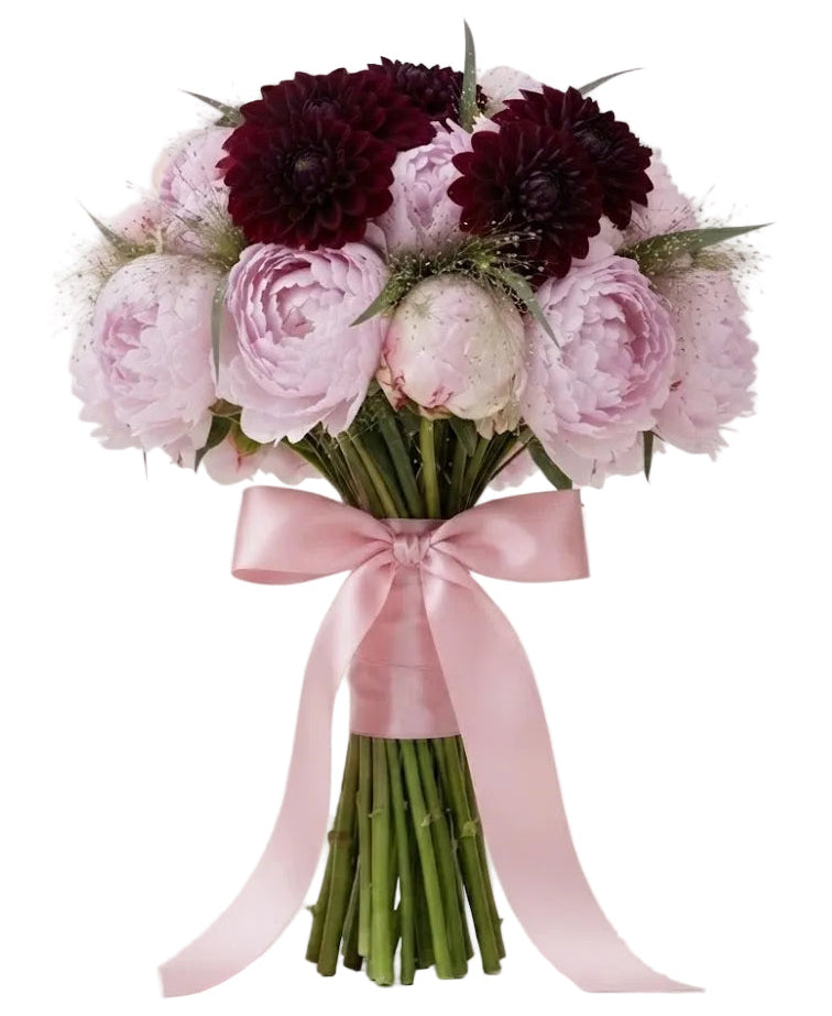 Luxury Blush Blooms – Dahlia & Peonies Bouquet