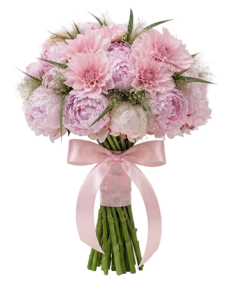 Luxury Blush Blooms – Dahlia & Peonies Bouquet