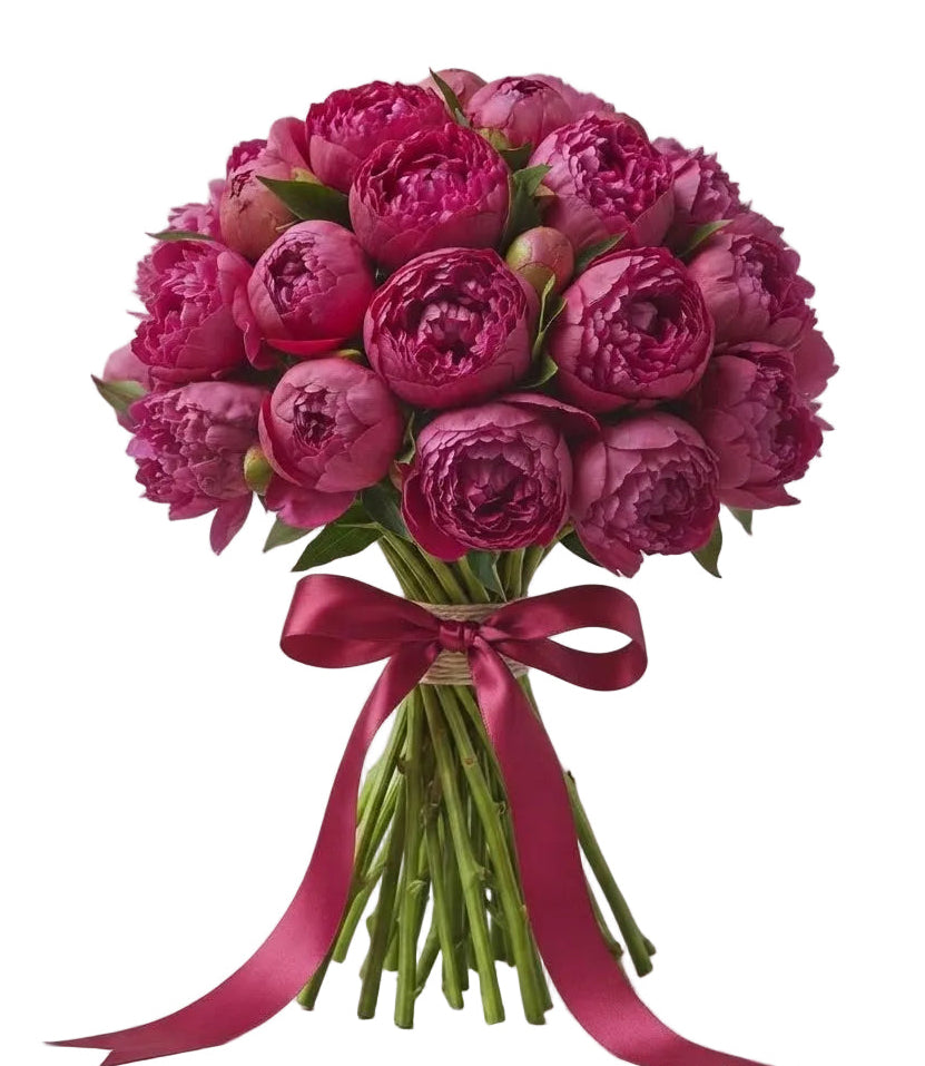 Luxury Cerise Peonies Bouquet