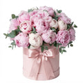 Luxury Pink Peonies with Eucalyptus Box