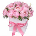 Peonies & Wax Flowers Luxury Square Box