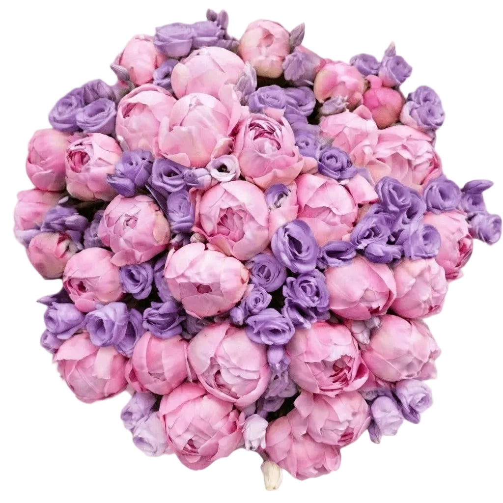 Pink Peonies with Lisianthus Pretty Bouquet