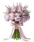 Pretty Bouquet of Pink Peonies with Veronica