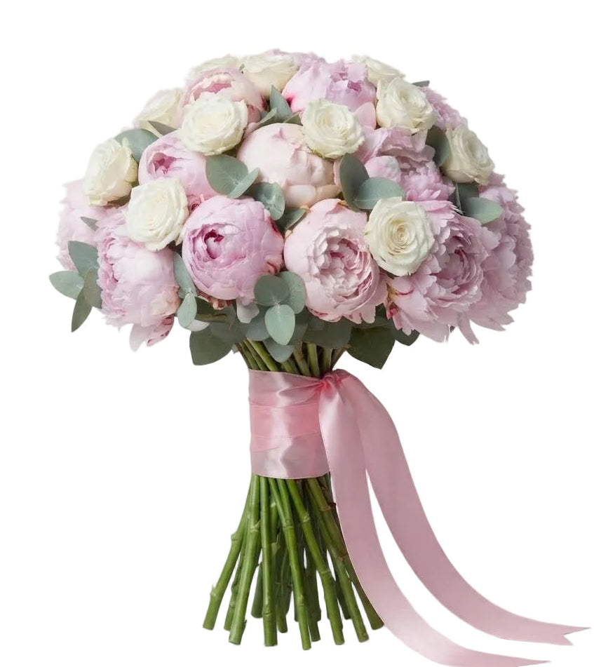 Wonderful Peonies and Roses Bouquet