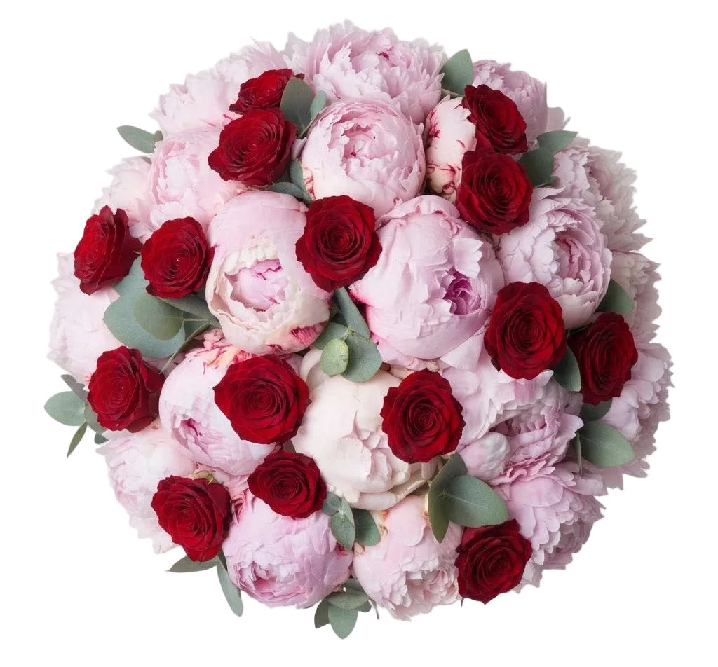 Wonderful Peonies and Roses Bouquet