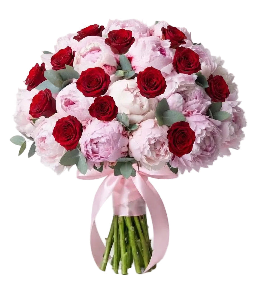 Wonderful Peonies and Roses Bouquet