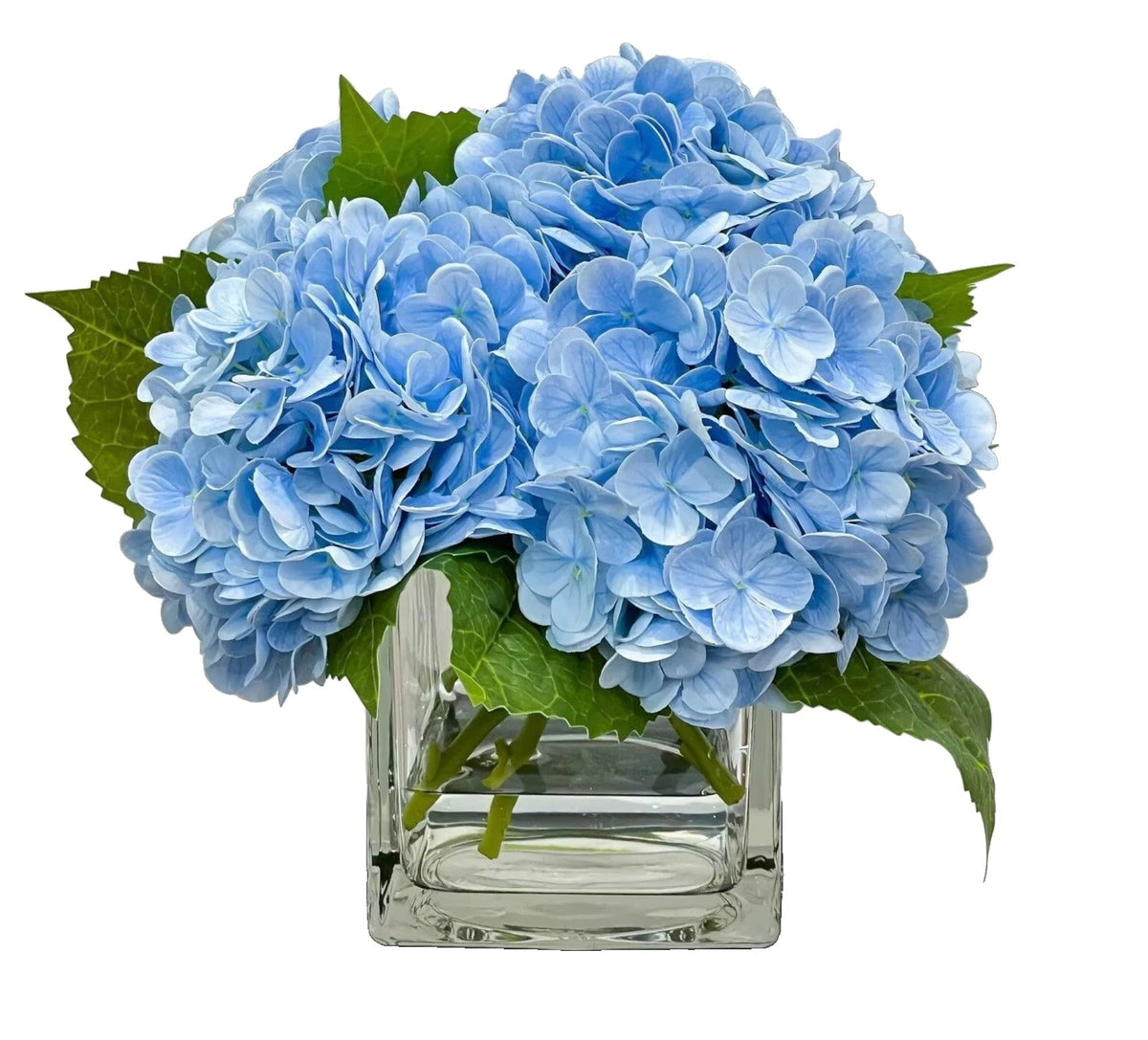 Blue Hydrangea in Vase - Fresh Bouquet Co.