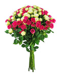 Cerise & White Spray Roses Bouquet - Fresh Bouquet Co.