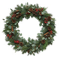 Classic Pine & Ilex Berry with Eucalyptus Christmas Wreath - Fresh Bouquet Co.