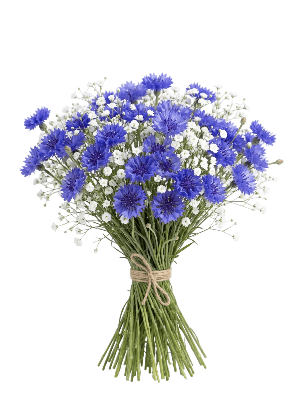 Cornflowers &amp; Baby’s Breath Bouquet - Fresh Bouquet Co.