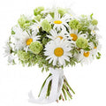 Daisy & Viburnum Bouquet with Pittosporum - Fresh Bouquet Co.
