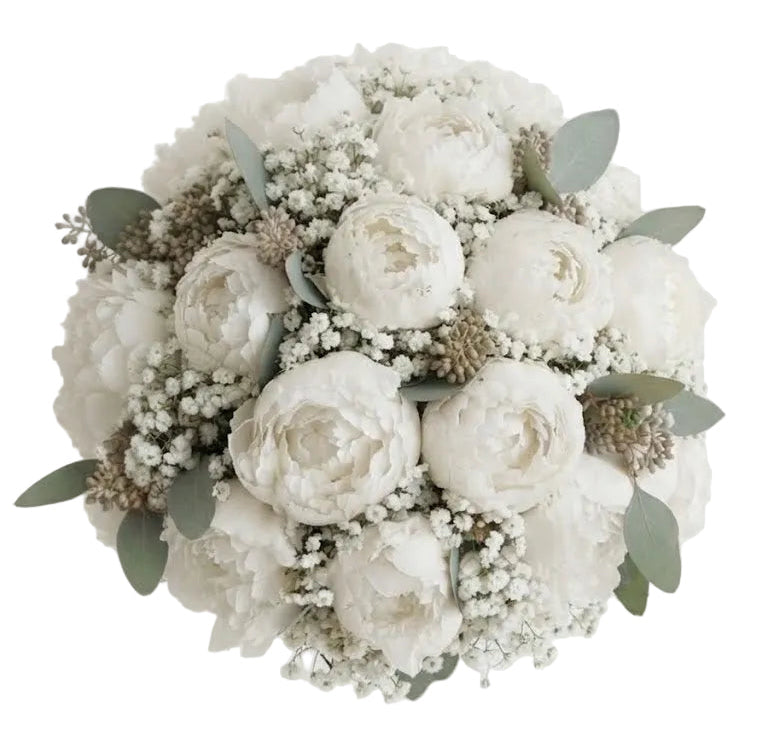 Refined Bouquet of Peonies with Gypsophila