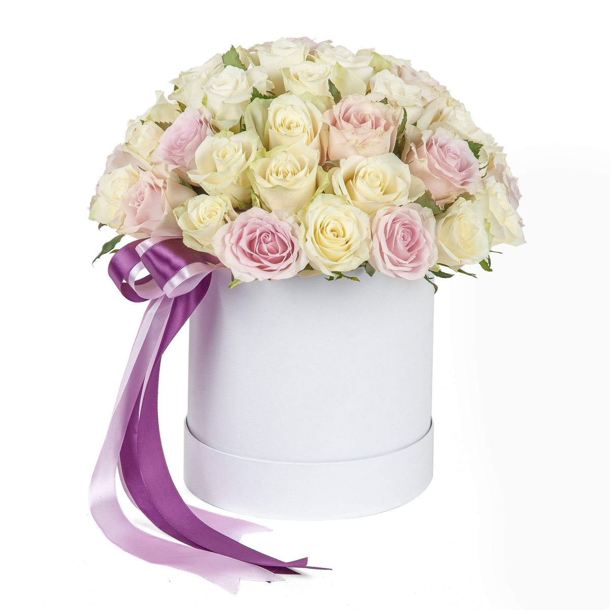 Light Pink and White Roses Box - Fresh Bouquet Co.