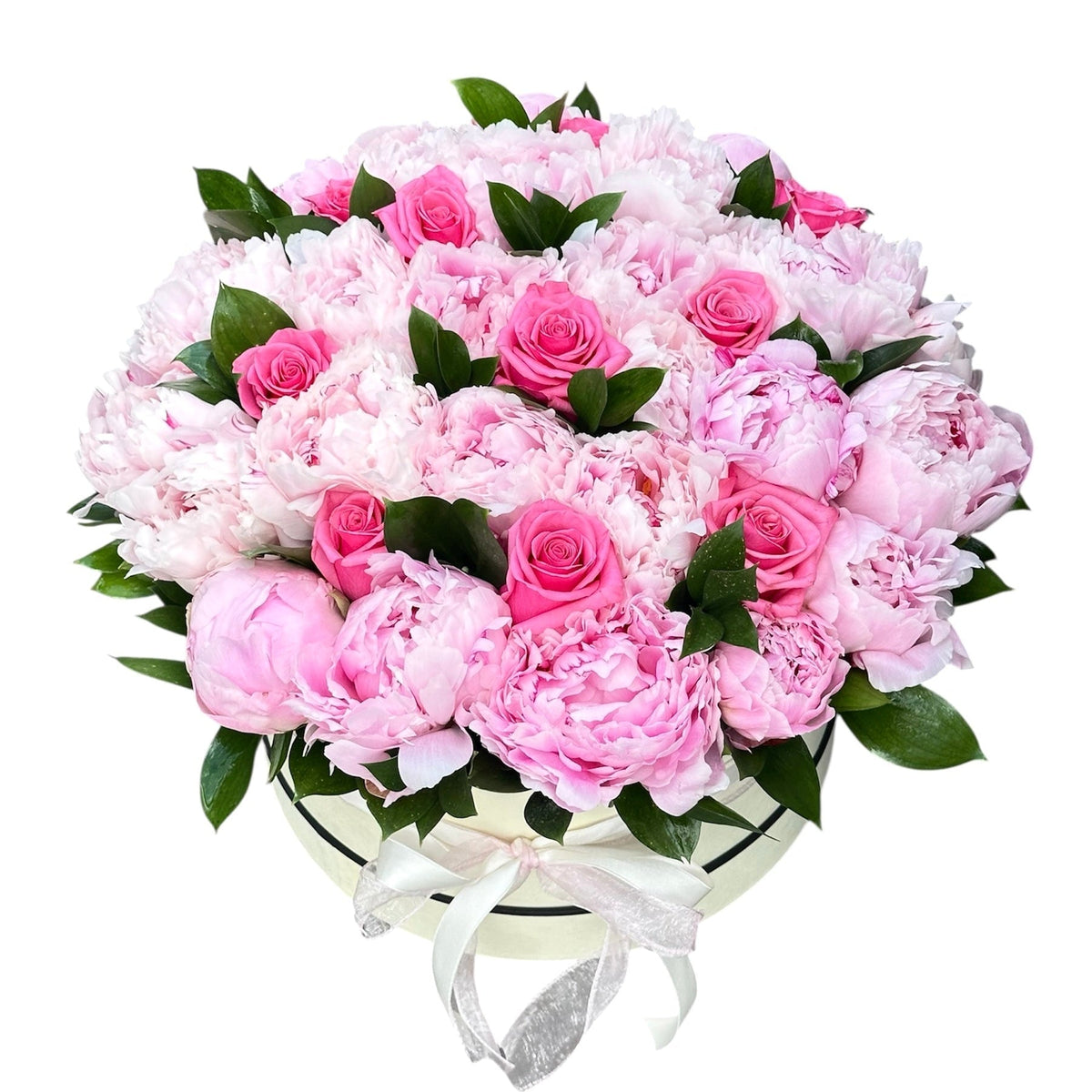 Luxury Pink Peonies & Roses Flower Box - Fresh Bouquet Co.