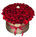 Luxury Roses with One White Rose in the Centre - Fresh Bouquet Co.