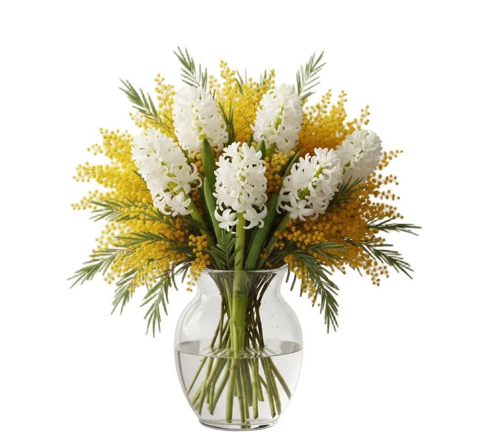 Mimosa and Hyacints Bouquet - Fresh Bouquet Co.