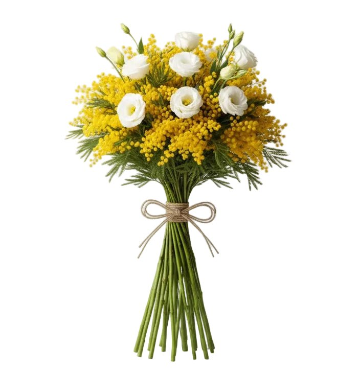 Mimosa and Lisianthus Bouquet - Fresh Bouquet Co.