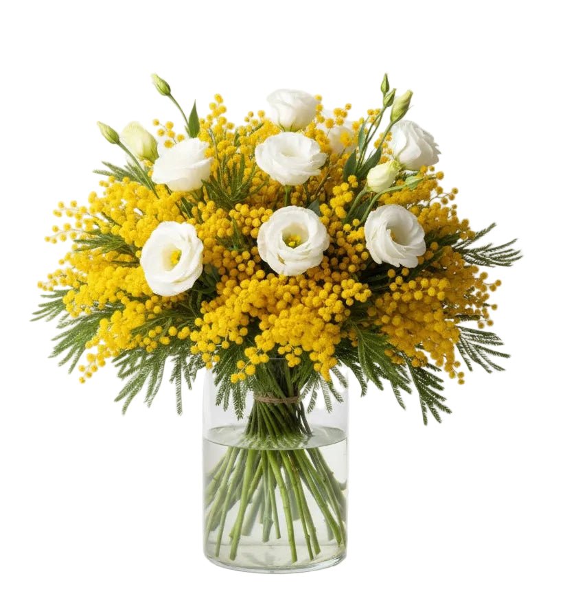 Mimosa and Lisianthus Bouquet - Fresh Bouquet Co.