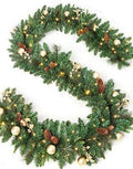Natural Christmas Garland with Cones & Golden Baubles - Fresh Bouquet Co.