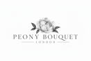 Peony Bouquet London - czarno-białe logo