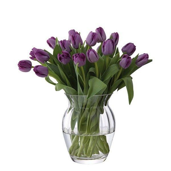 Purple Tulips Bouquet in Oval Vase - Fresh Bouquet Co.