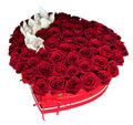 Roses in a Box with Cymbidium Accent - Fresh Bouquet Co.