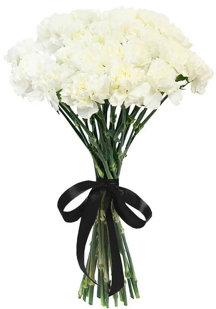 White Carnation Bouquet - Fresh Bouquet Co.